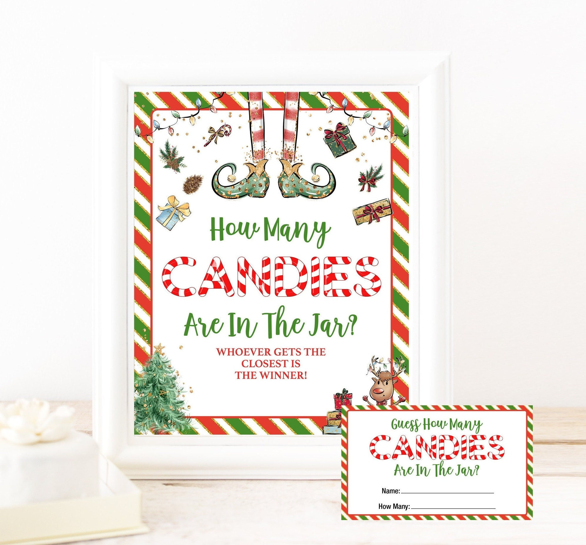 Christmas Candy Guessing Game Printable, How Many Candies Are In with regard to Christmas Candy Guessing Game Template