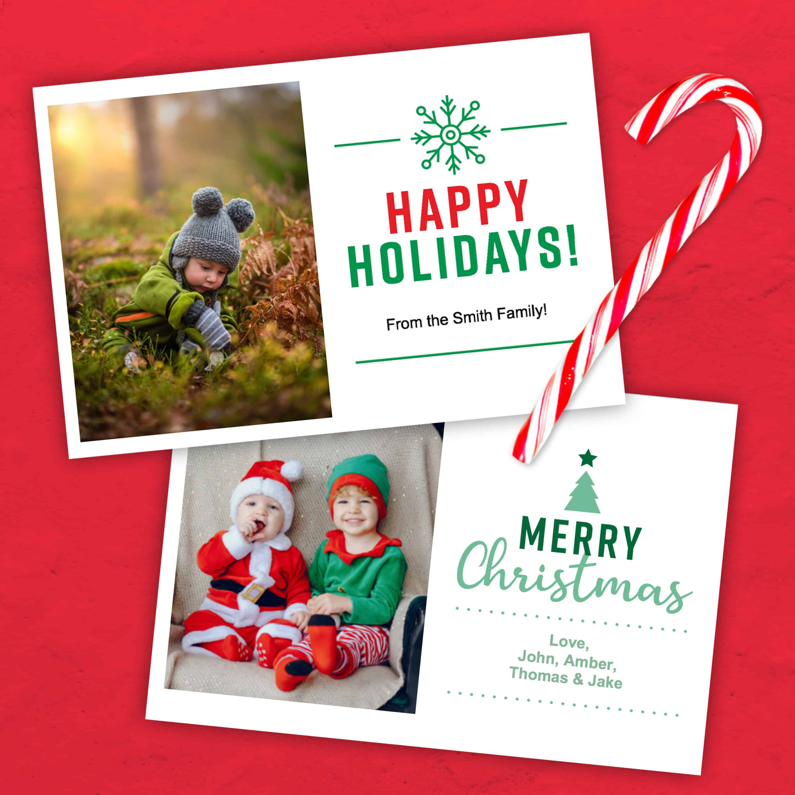 Christmas Card Template (4×6) - Free Printable Download inside Christmas Card Stock 4x6 Printable