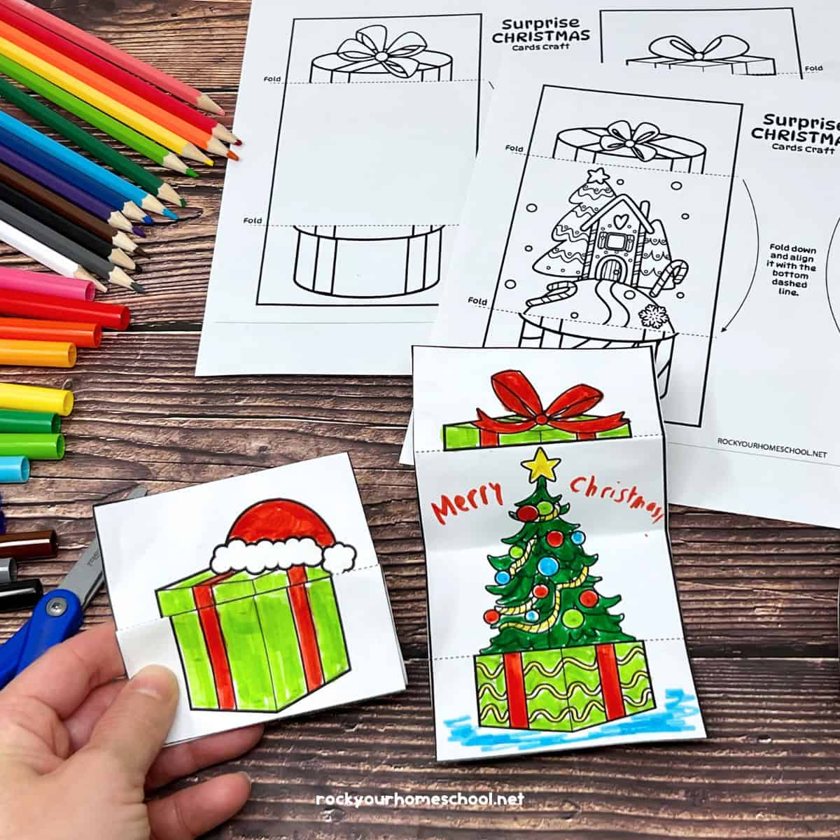 Christmas Cards For Kids To Color For Fun Surprises (12 Free) within Christmas Card For Kids Printable