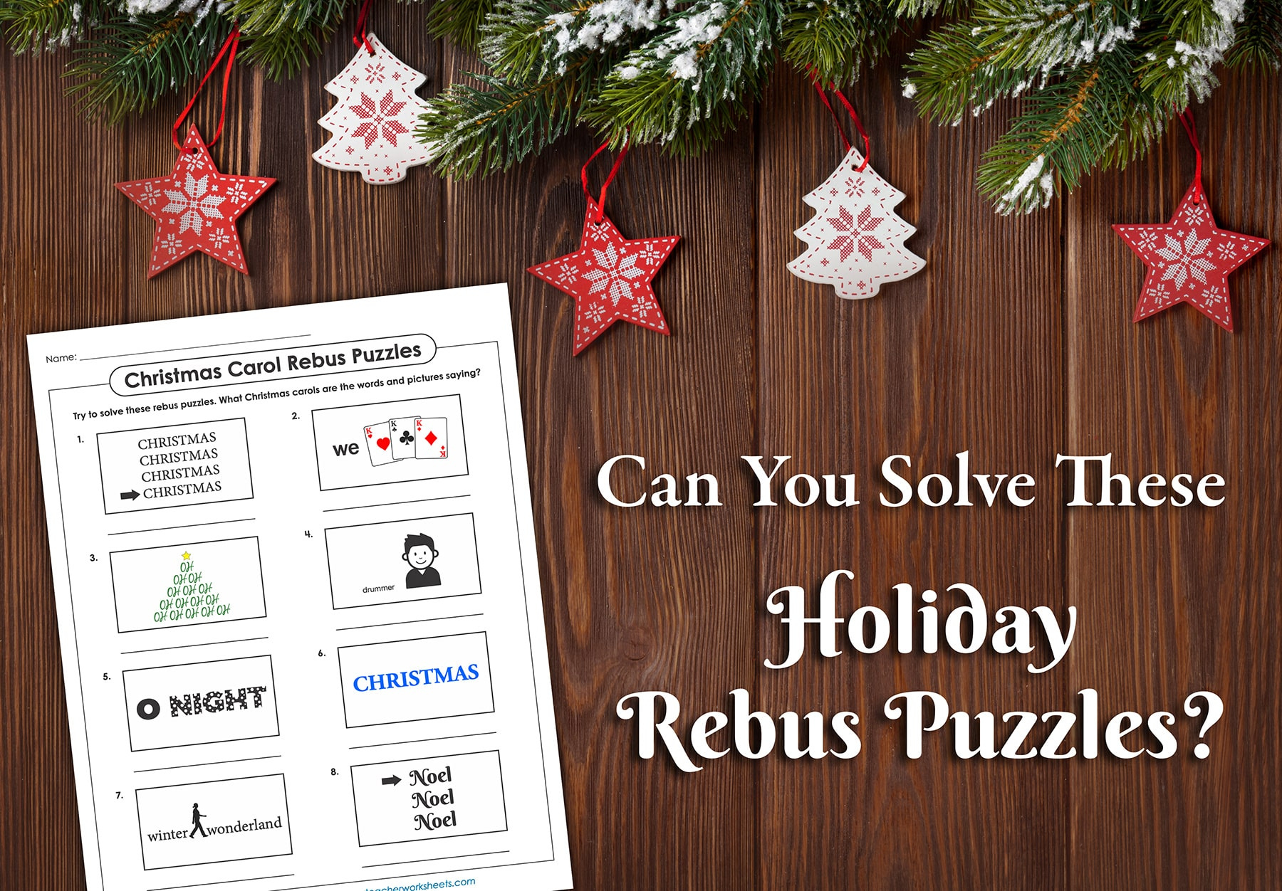 Christmas Carol Rebus Puzzles Blog Post intended for Free Christmas Rebus Puzzles with Answers