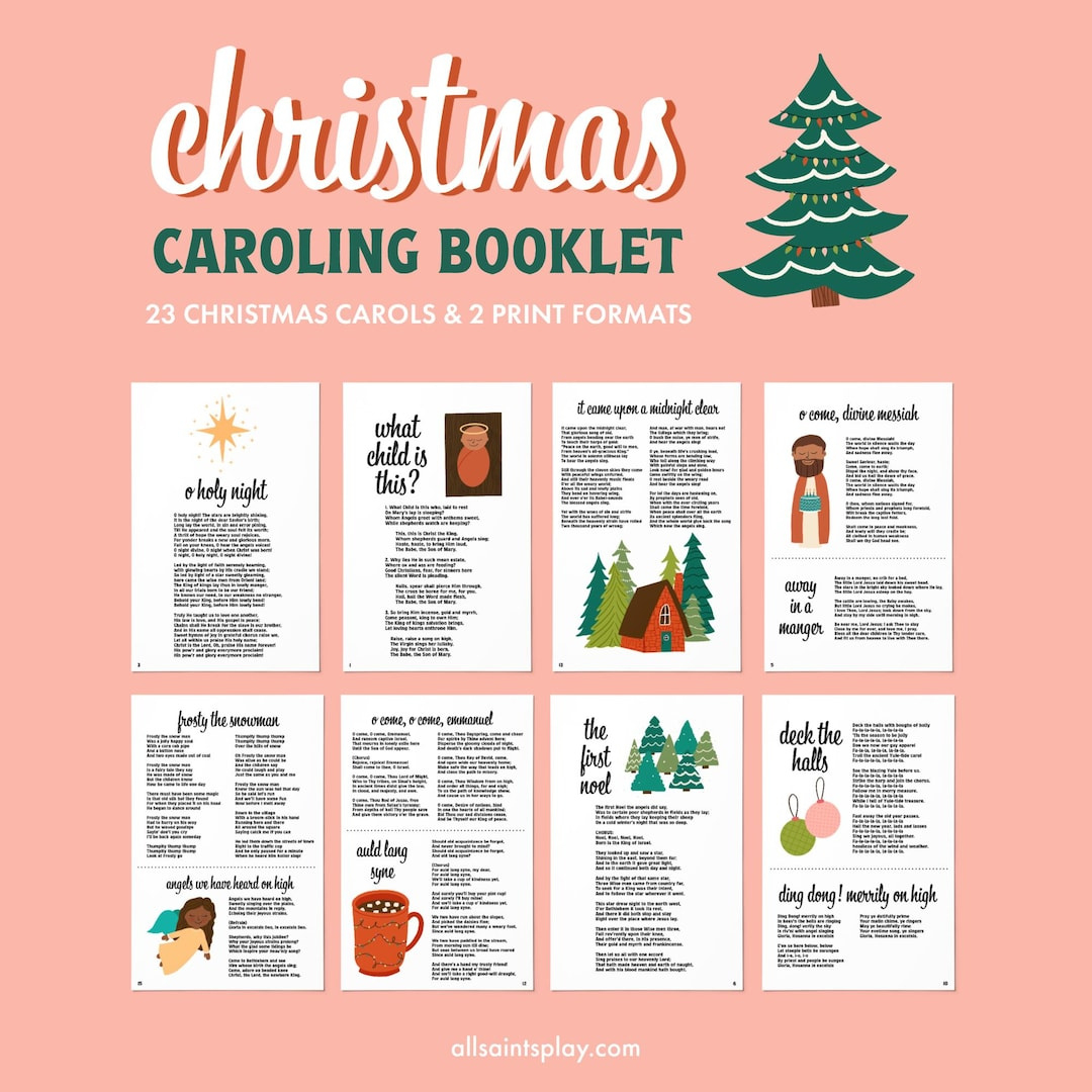 Christmas Carols Booklet | Printable Christmas Caroling Book within Christmas Carol Printable Booklets