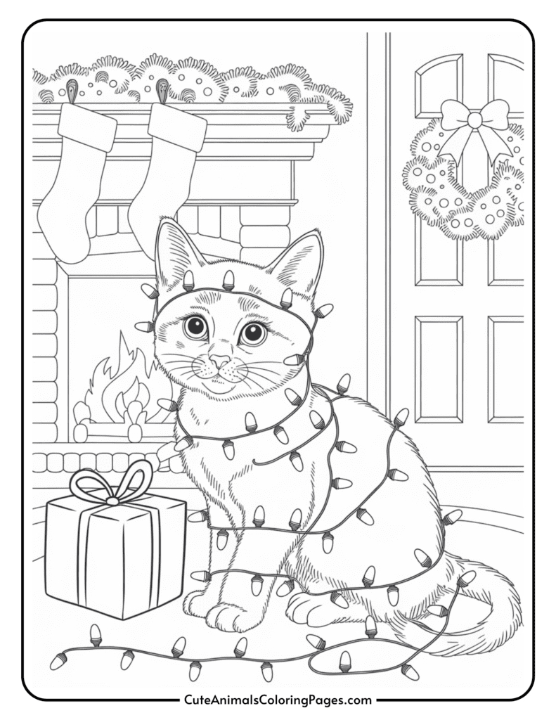 Christmas Cat Coloring Page (7 Free Printable Pdf Pages) - Cute pertaining to Christmas Kitty Printable