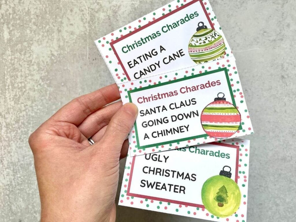Christmas Charades Game - A Fun Printable Party Game For A Crowd! with Christmas Party Charades Printable