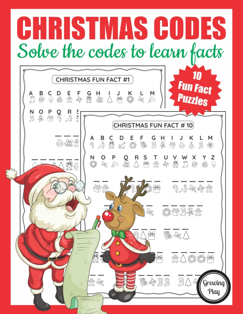 Christmas Code Free Sample Page - Growing Play with Free Printable Christmas Secret Code Worksheets