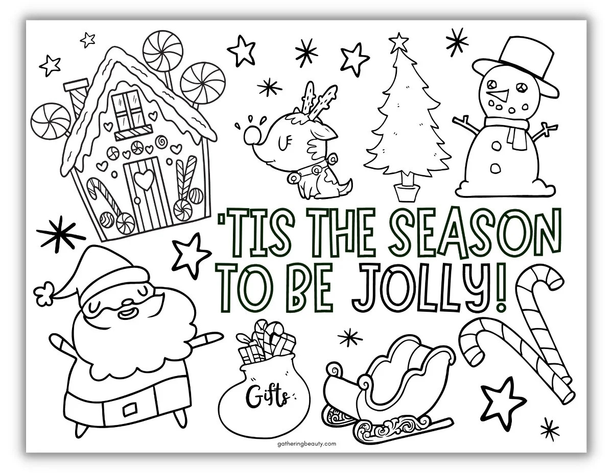 Christmas Coloring Activities For Kids - Free Printable in Christmas Colouring Printable