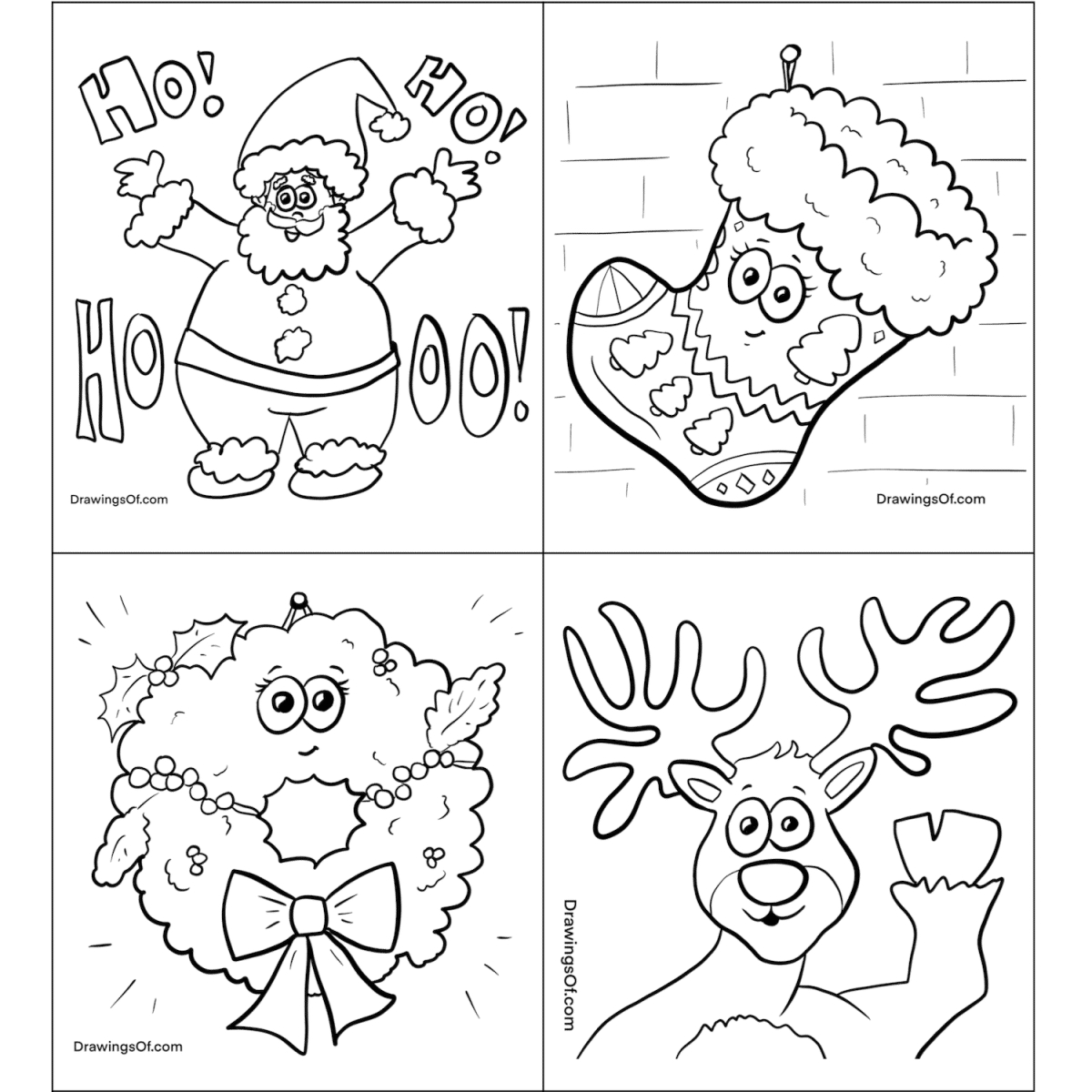Christmas Coloring Pages: Free Printable Sheets - Drawings Of for Free Printable Christmas Card Coloring Pages