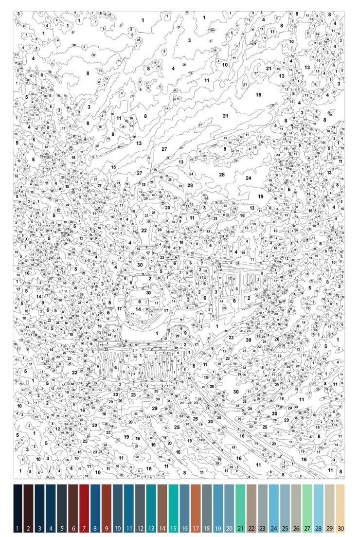 Christmas Colornumbers For Adults Printable - Print And Paint pertaining to Adult Christmas Color By Number Printable