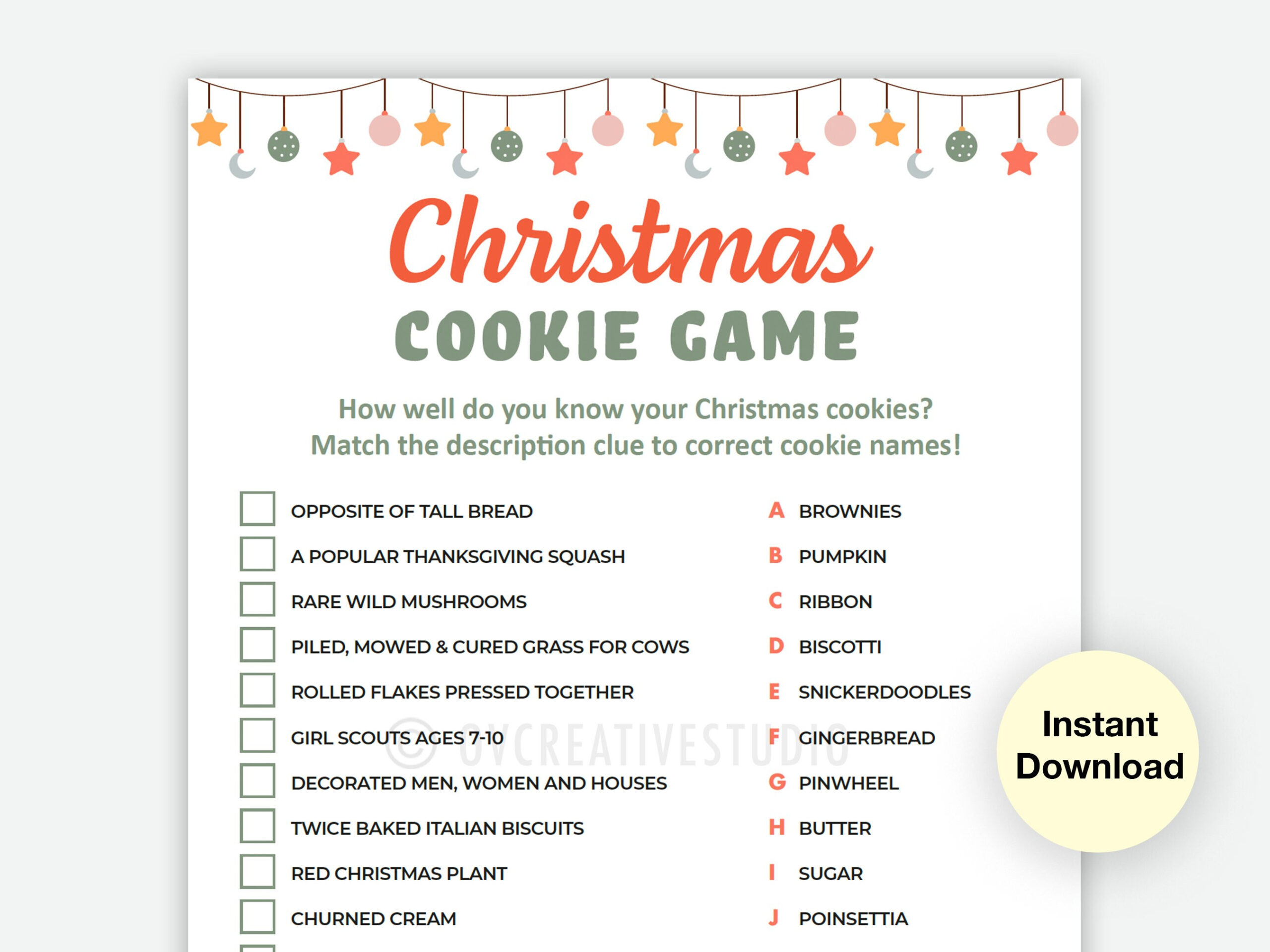 Christmas Cookie Quiz Game Printable | Christmas Family Activity within Christmas Cookie Game Printable