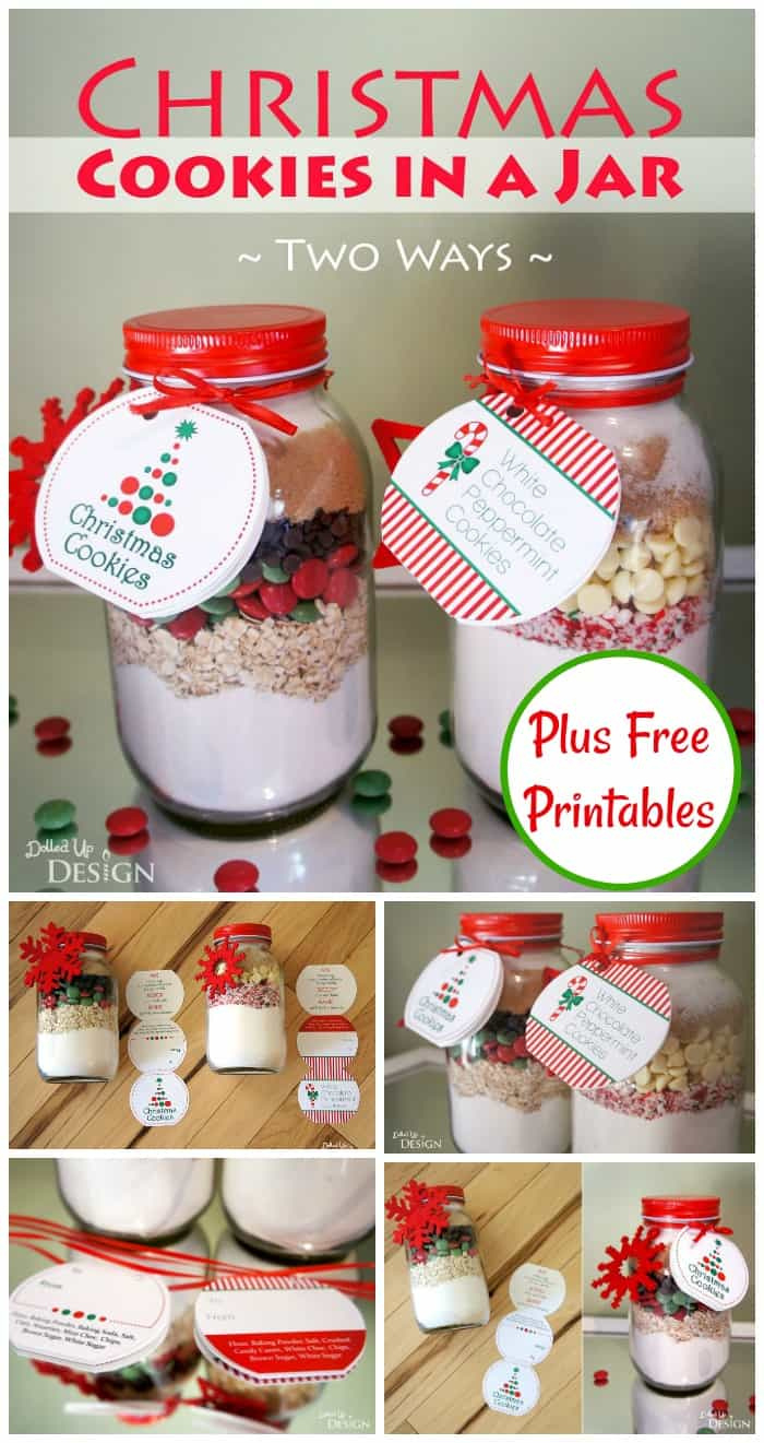 Christmas Cookies In A Jar Diy Gift - Free Printables - Moms with Christmas Cookies in a Jar Printable