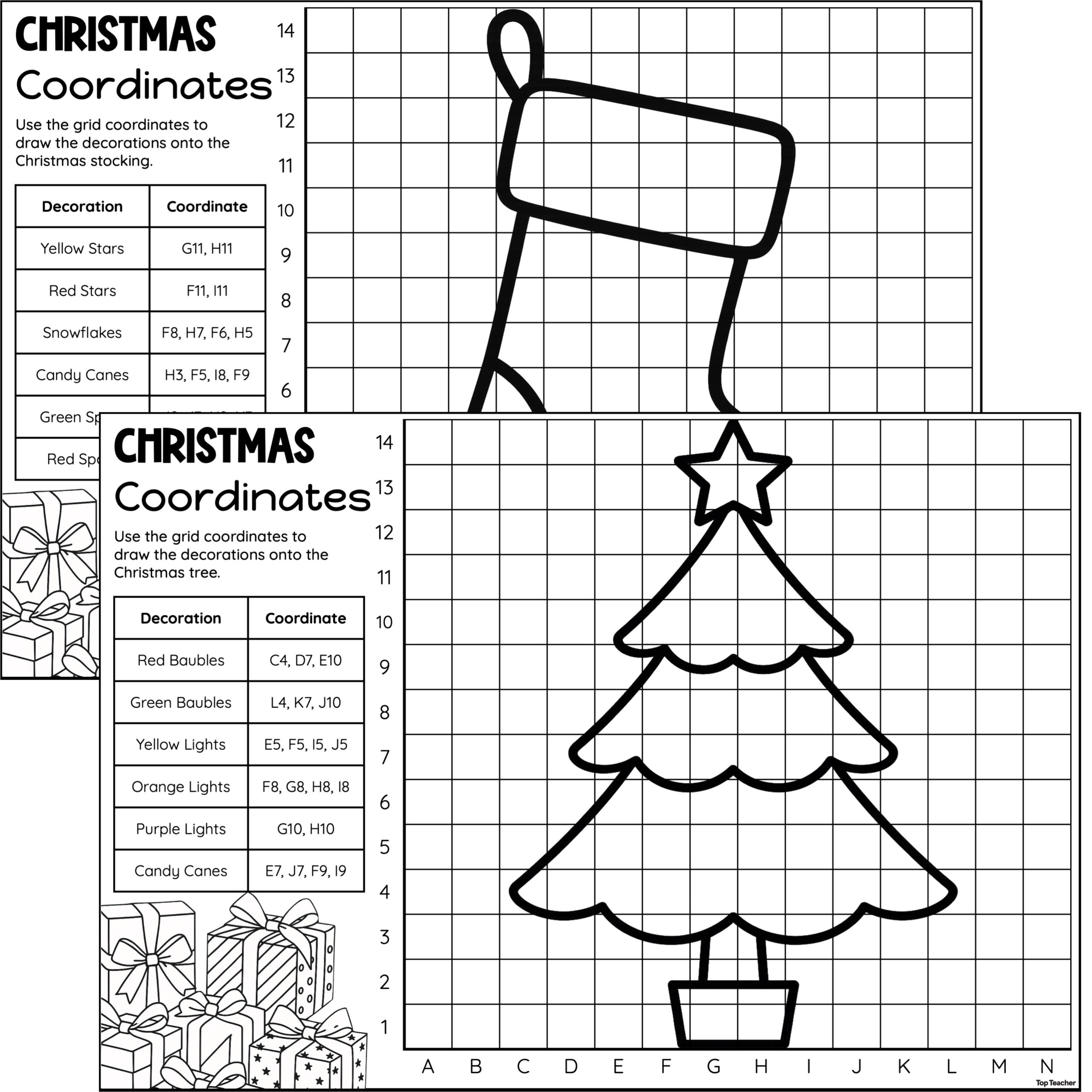 Christmas Coordinates Worksheets - Top Teacher with regard to Christmas Map Skills Worksheet