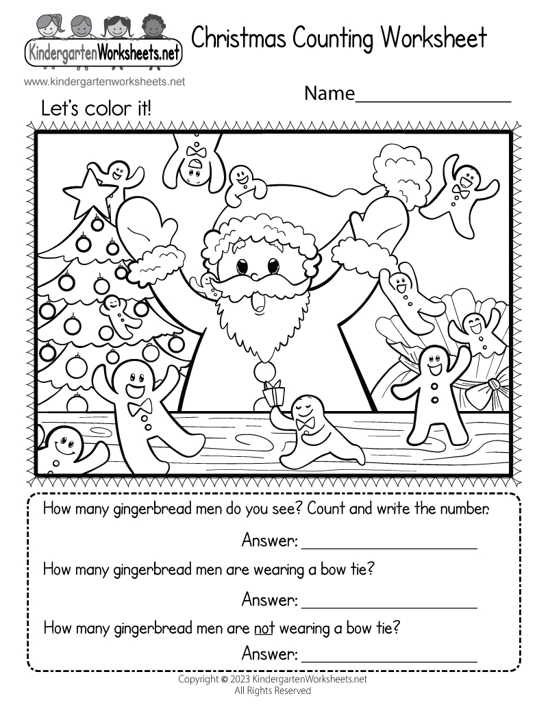 Christmas Counting Worksheet - Free Printable, Digital, & Pdf intended for Christmas Worksheets Printable