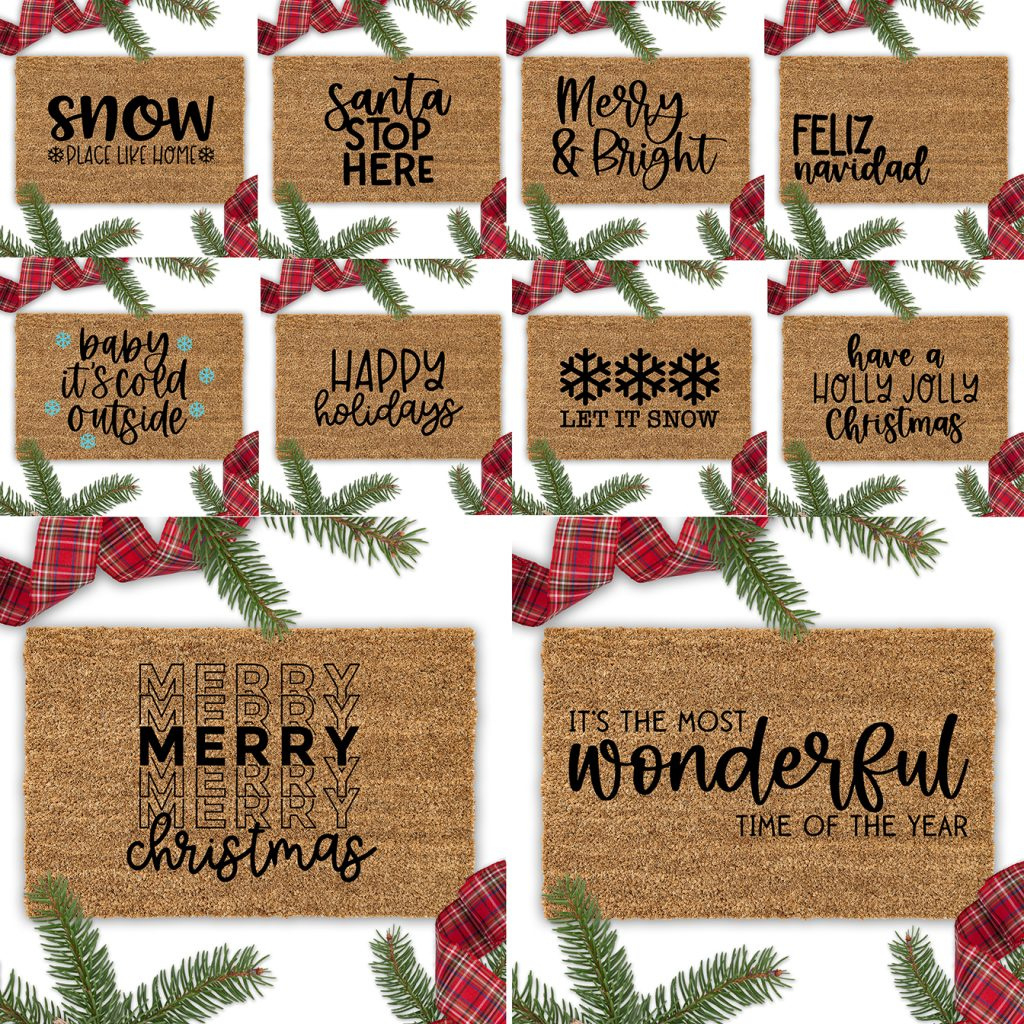 Christmas Doormat Svg Bundle - Pineapple Paper Co. throughout Christmas Doormat Printable