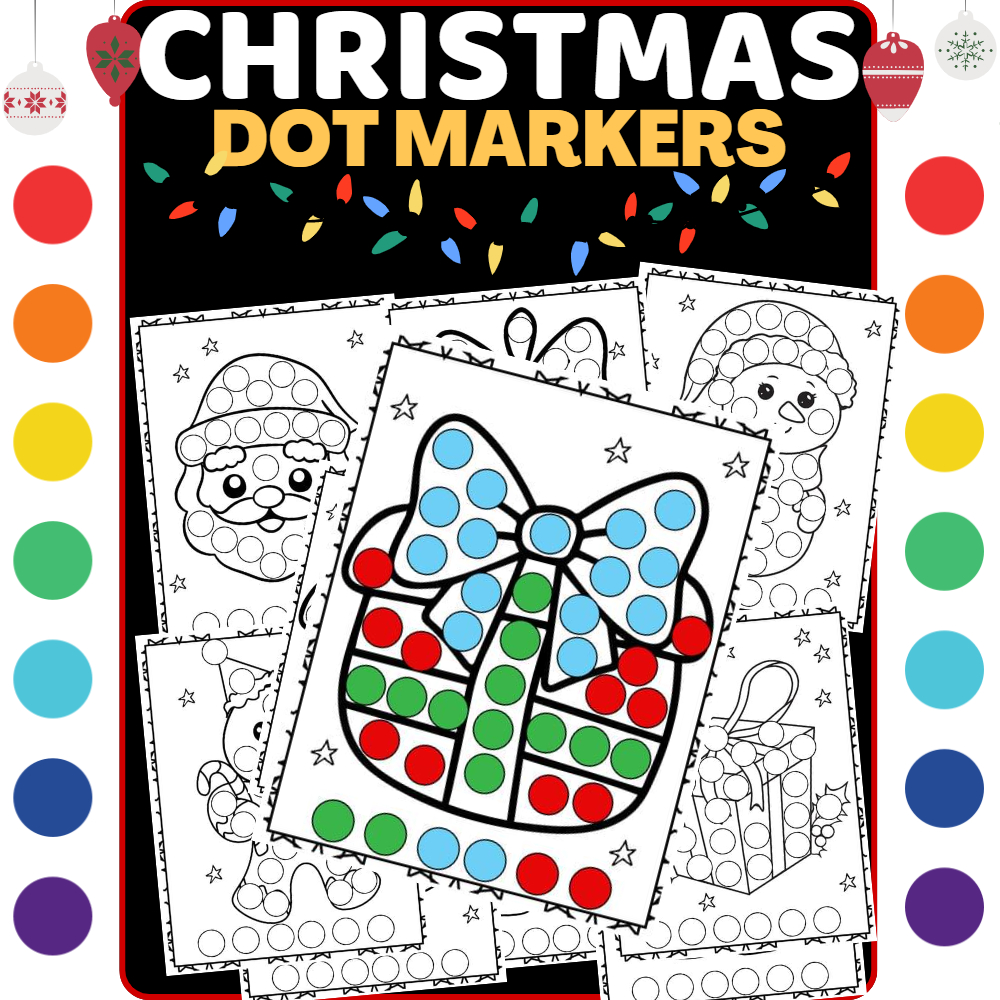 Christmas Dot Markers Bingo Daubers,Winter Coloring Pages For New pertaining to Christmas Bingo Dauber Printable