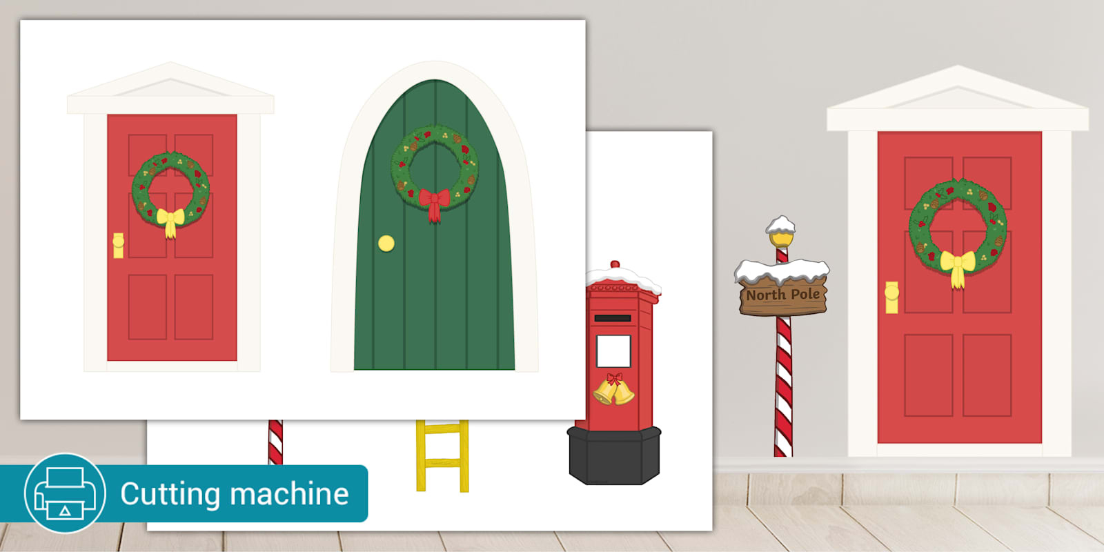 Christmas Elf Door & Accessories Kit regarding Elf Door Printable