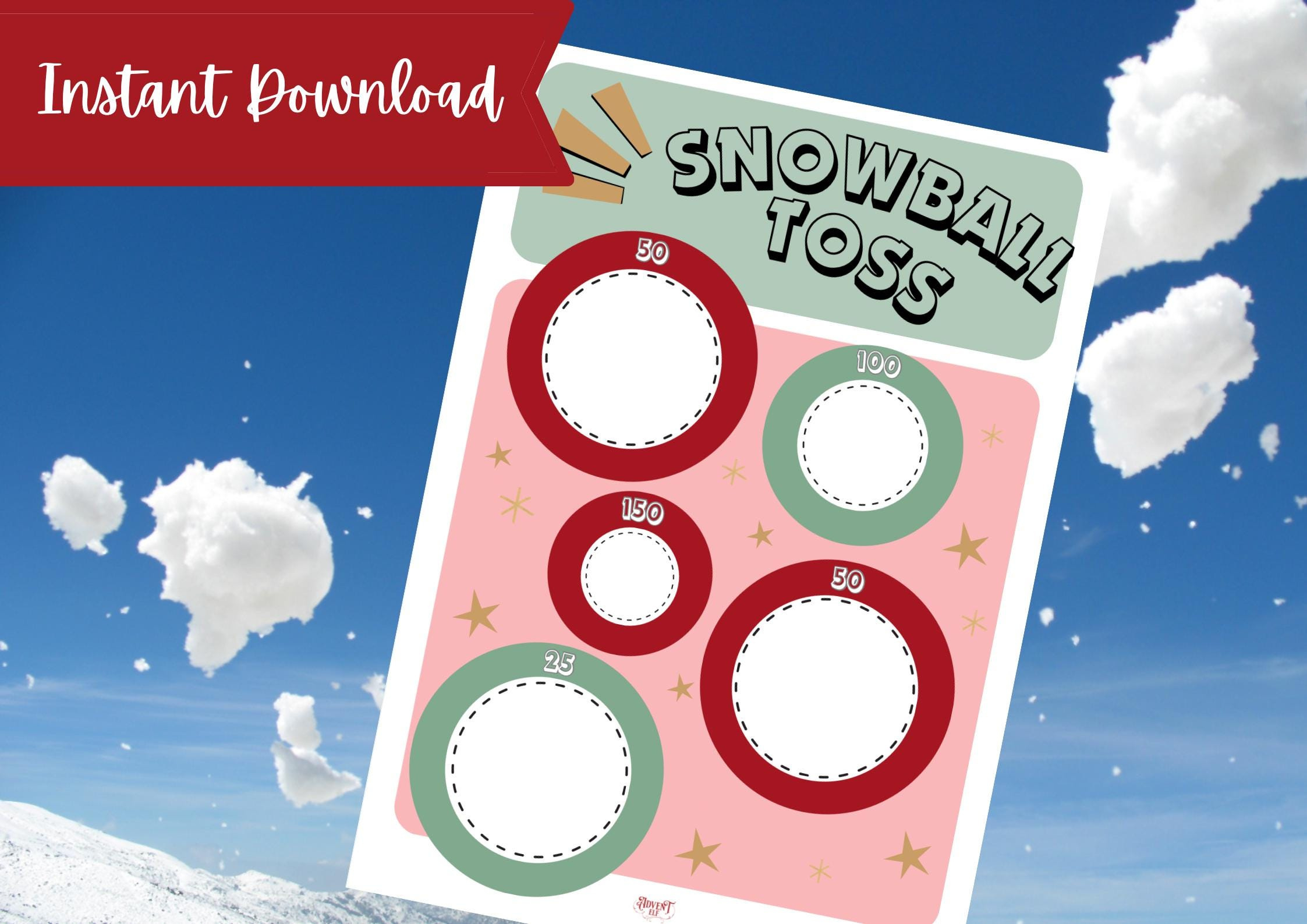 Christmas Elf Snowball Toss Game | Printable Cornhole Activity intended for Snowball Toss Game Printable