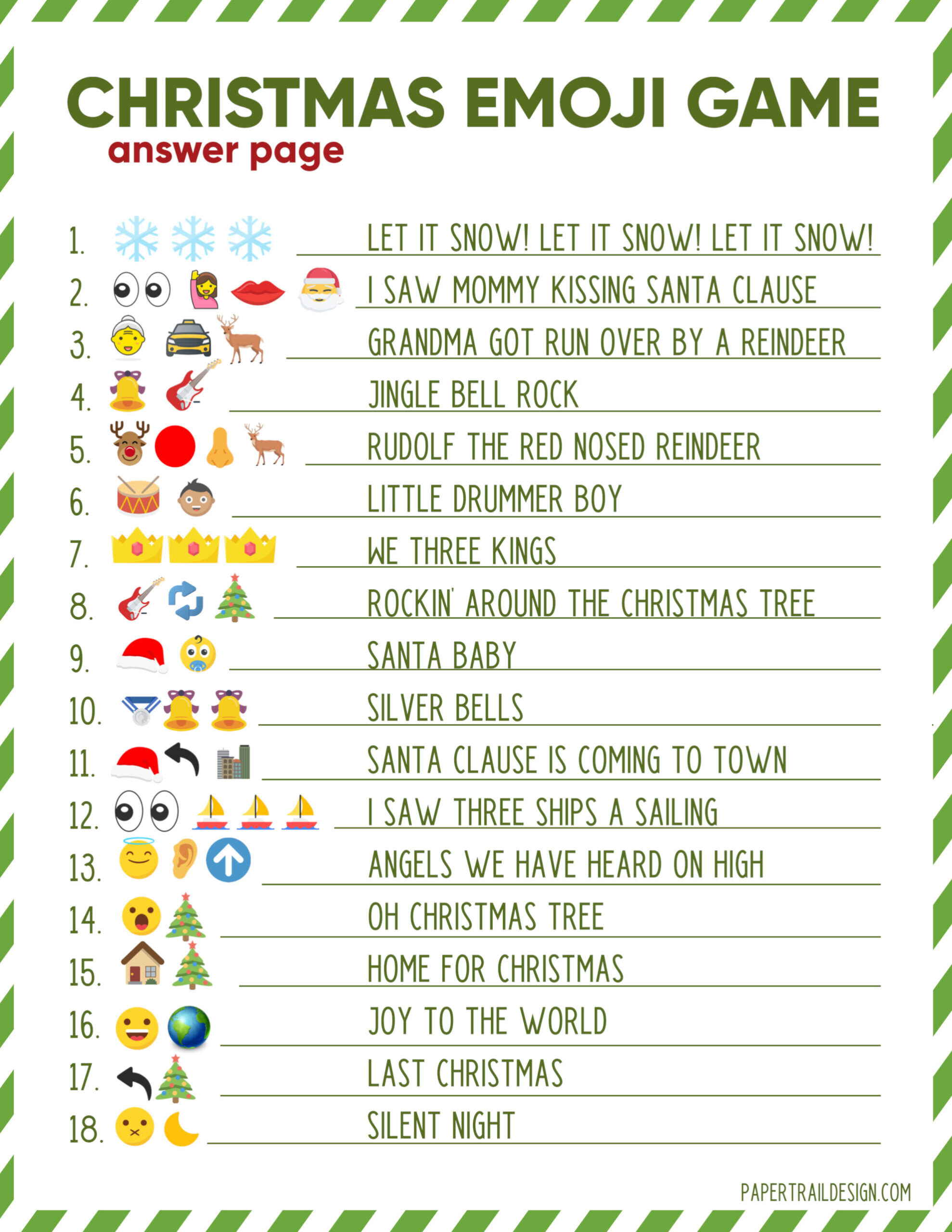 Christmas Emoji Game With Answers Printable Christmas Emoji Emoji inside Christmas Emoji Game Answers Printable