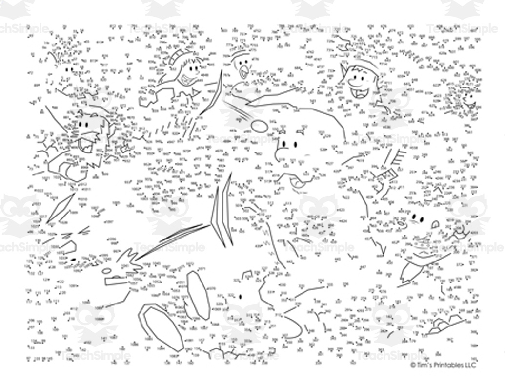 Christmas Extreme Difficulty Dot-To-Dot Pdf - Over 1000 Dots! for Christmas Dot To Dot Hard Printable