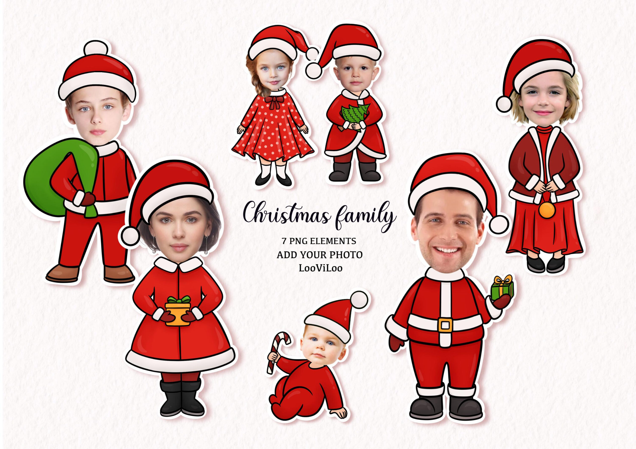 Christmas Face Cutouts - Etsy.de with regard to Christmas Face Cutouts Printable