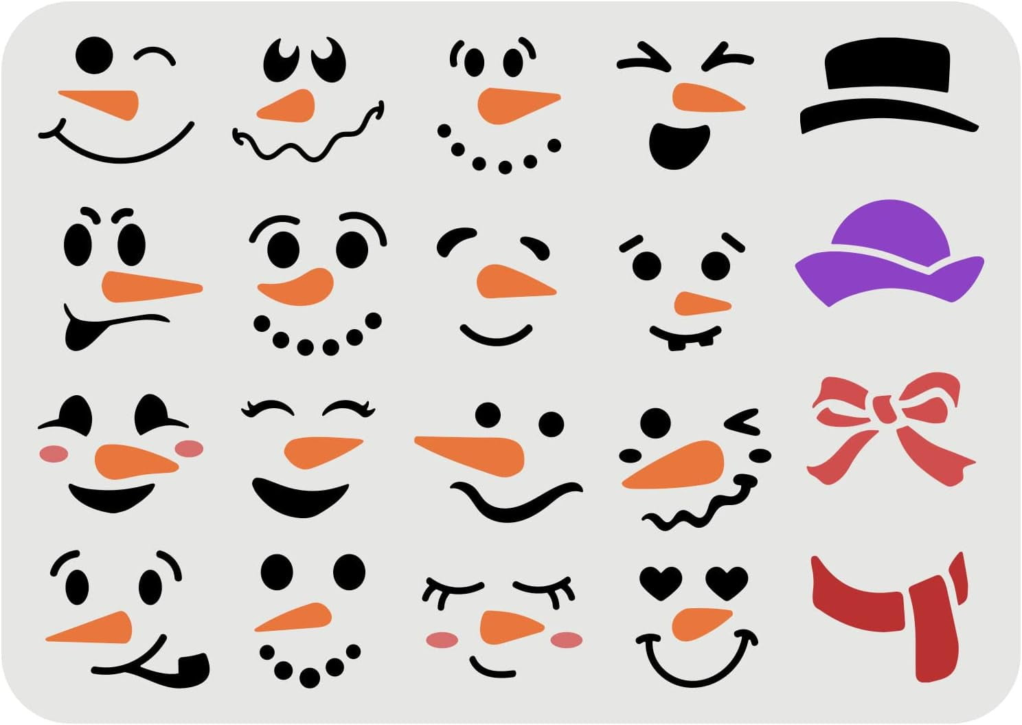 Christmas Face Paint Stencils regarding Christmas Face Painting Stencils Printable