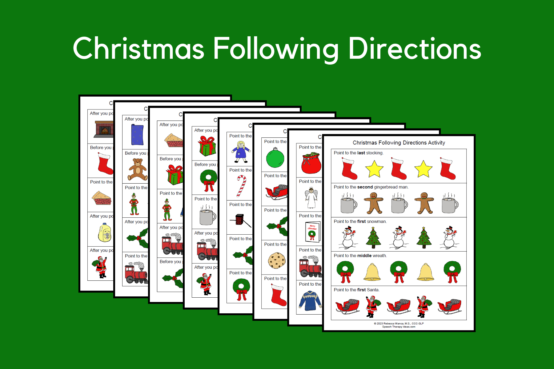 Christmas Following Directions Activity | Speech Therapy Ideas throughout Following Directions Christmas Worksheet