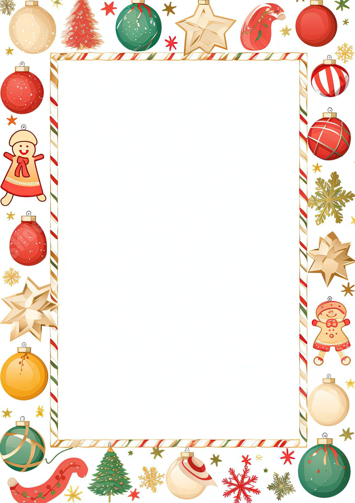 Christmas Frame Blank Space Word Template And Google Docs For Free within Christmas Photo Frame Printable