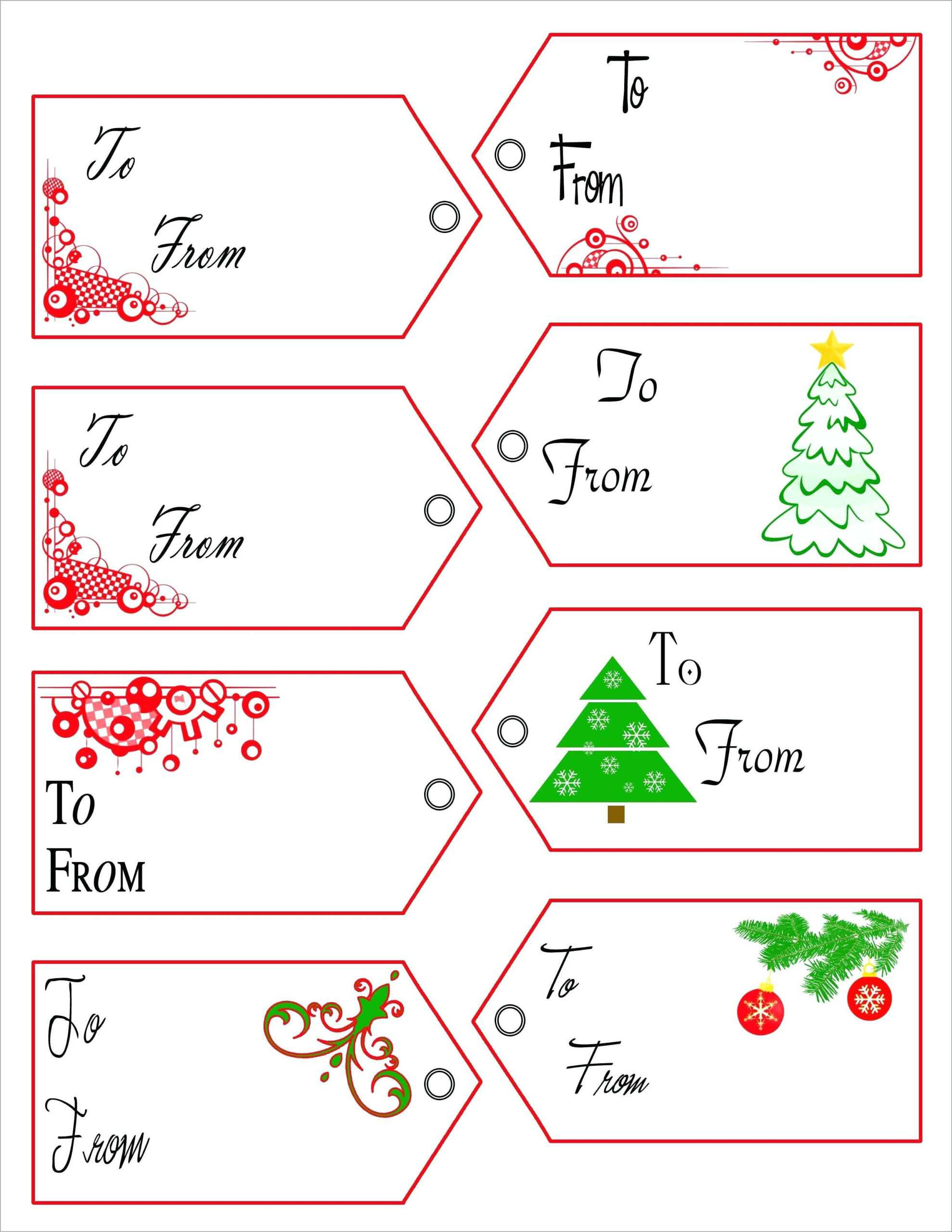 Christmas Free Printable Tags - Printable Party Favors throughout Free Printable Christmas Tags Templates Word