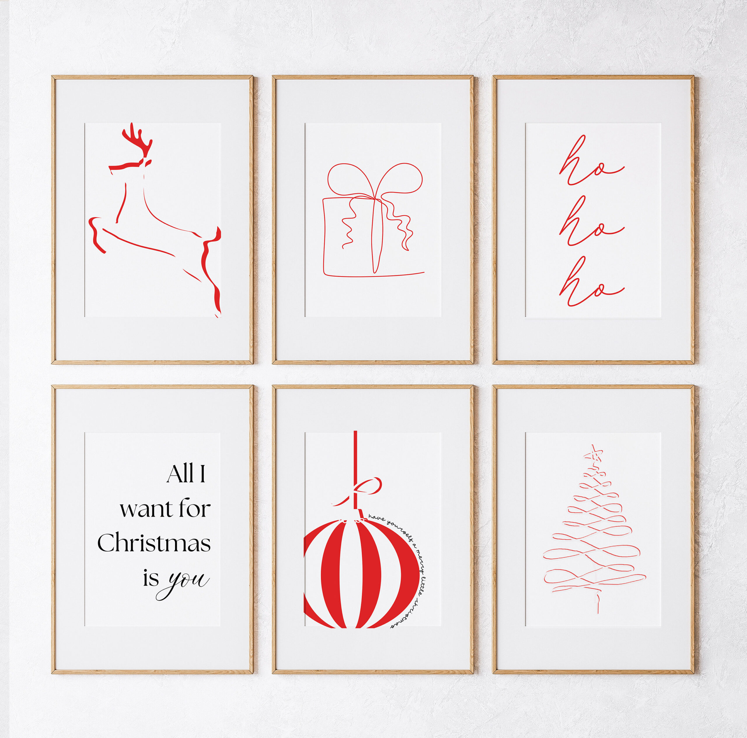 Christmas Gallery Wall Art Prints, Simple Minimalist Christmas pertaining to Minimalist Christmas Wall Art Printable