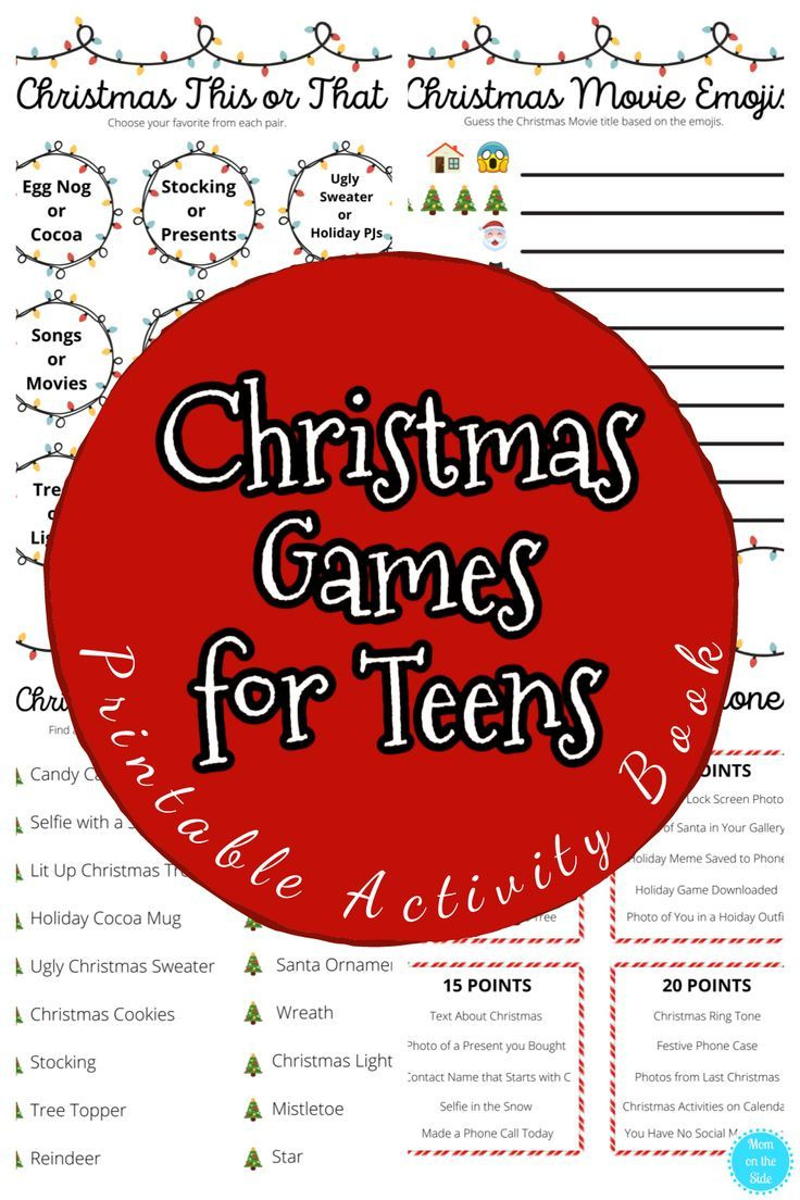 Christmas Games For Teens Activity Book throughout Christmas Worksheets For Teens
