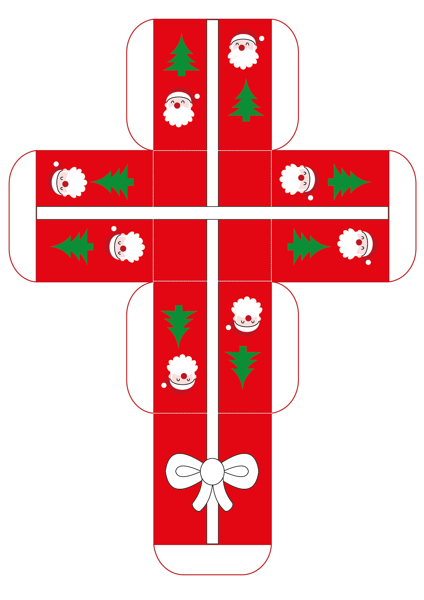 Christmas Gift Box Template - 13 Free Pdf Printables | Printablee pertaining to Christmas Basket Templates Printable