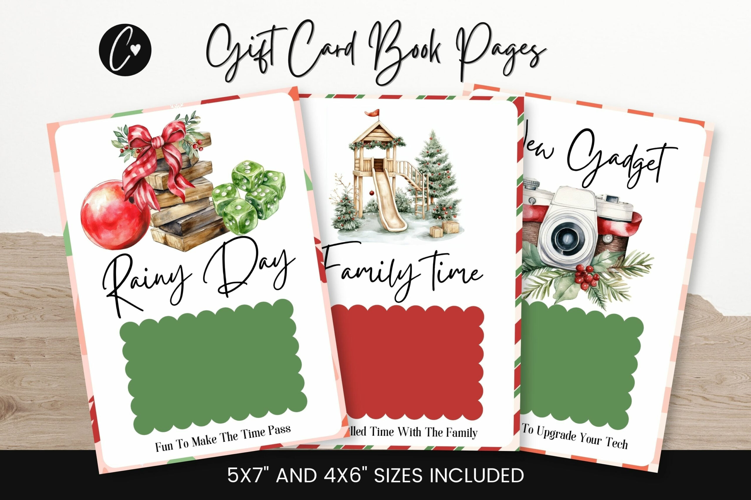 Christmas Gift Card Book Pages (4938040) intended for Christmas Gift Card Book Printable