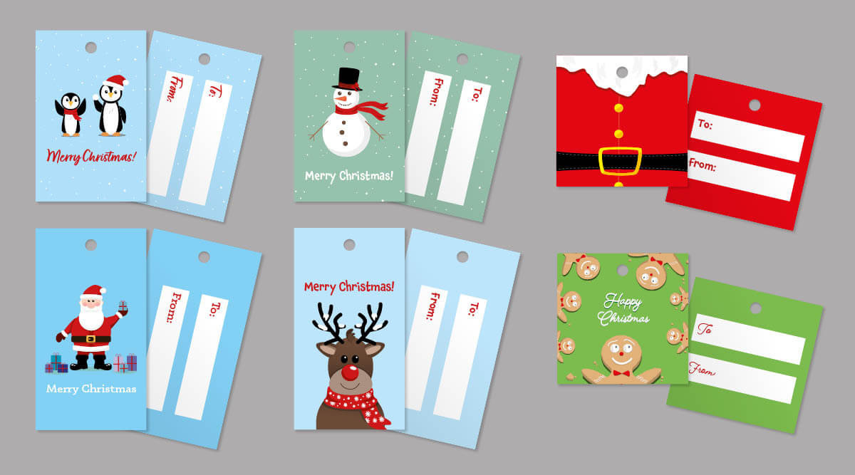 Christmas Gift Tags | Designs For Kids | Digital Printing Ie with Printable Christmas Gift Tags For Kids