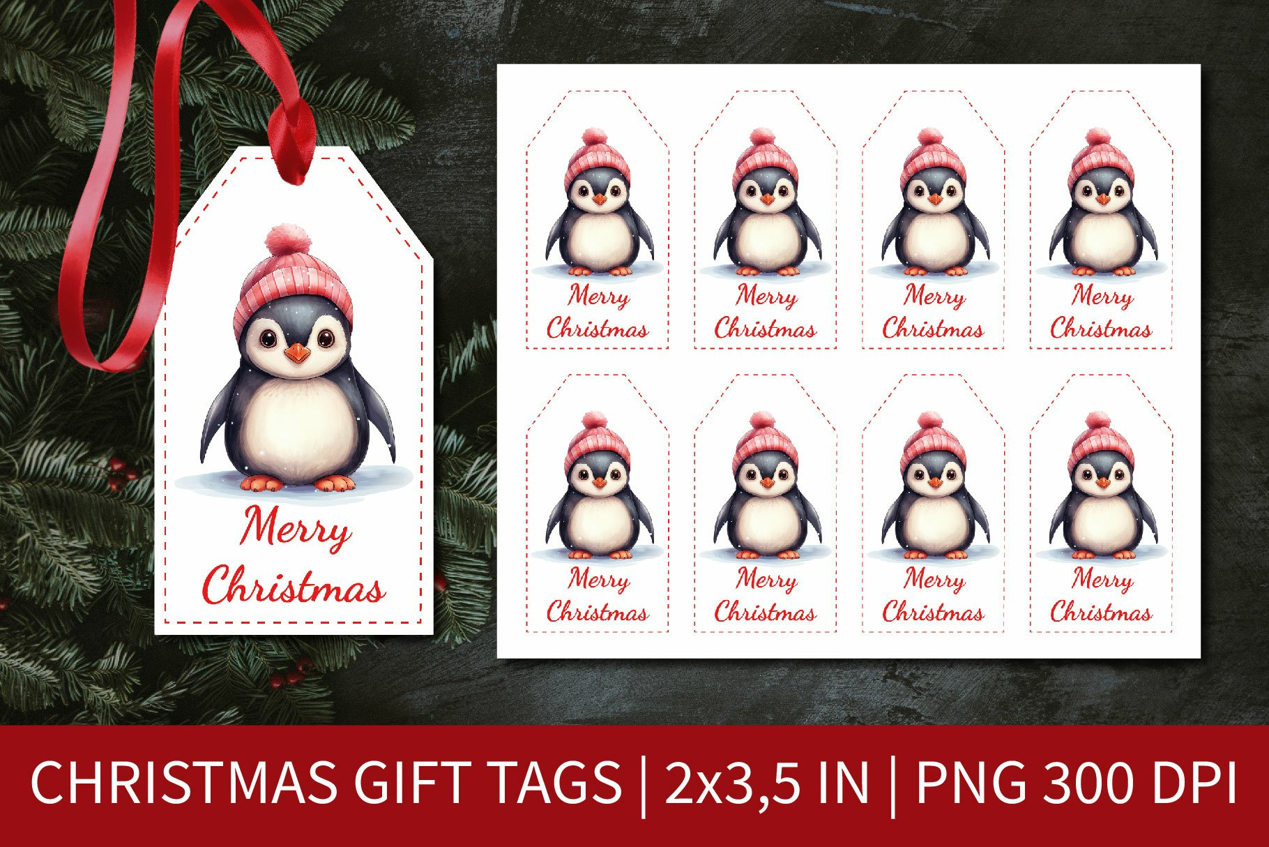 Christmas Gift Tags Penguin | Tag Printable (2958722) inside Penguin Gift Tags Printable
