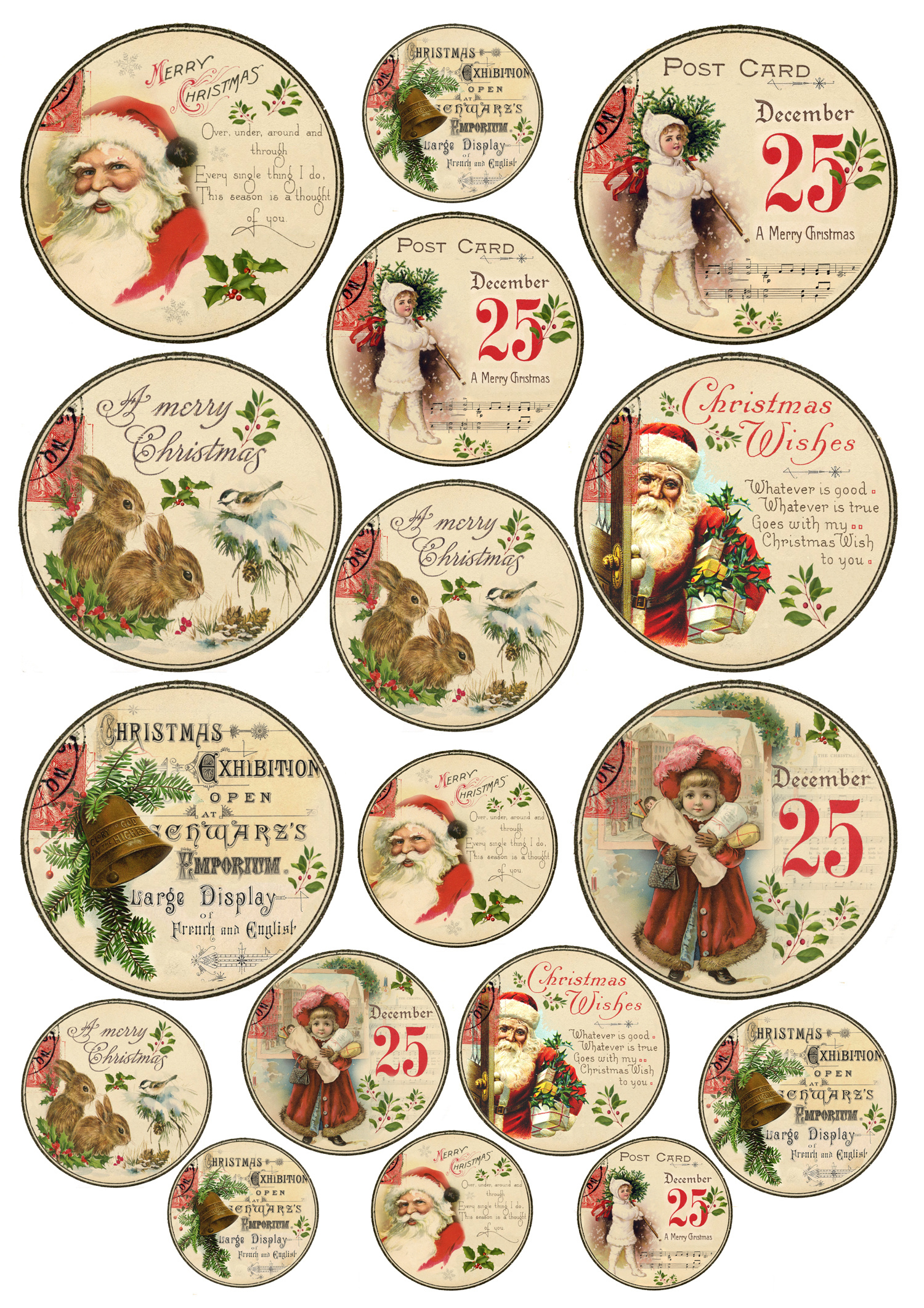 Christmas Gift Tags Printable! pertaining to Vintage Christmas Gift Tags Printable