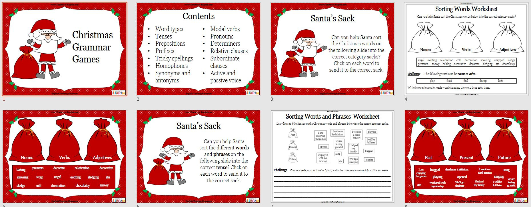 Christmas Grammar Activities | Teaching Resources with regard to Christmas Grammar Worksheets