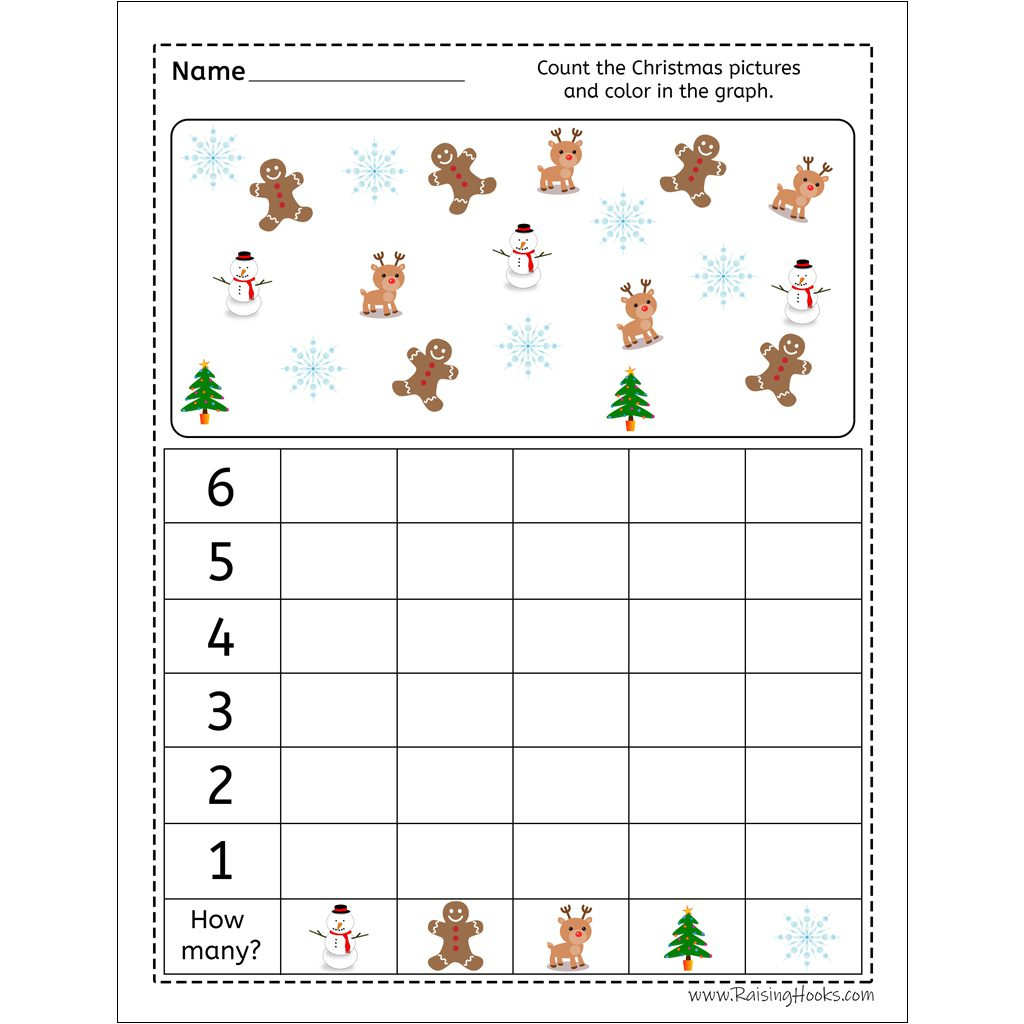 Christmas Graph Worksheet - Raising Hooks in Christmas Graphing Worksheets