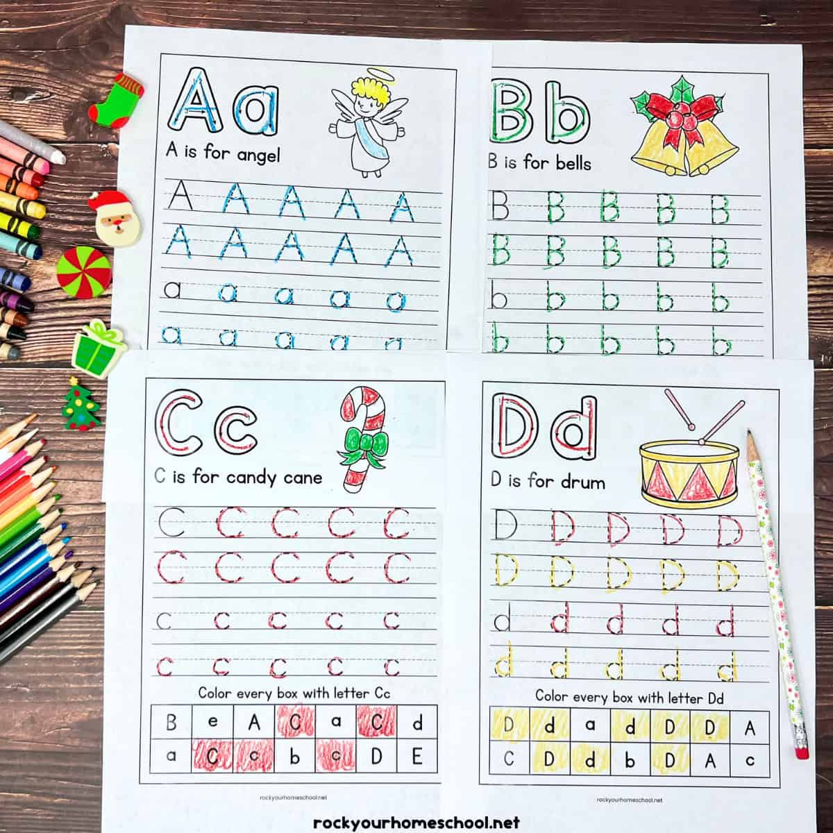 Christmas Handwriting Worksheets For Holiday Alphabet Fun (Free in Free Christmas Handwriting Worksheets