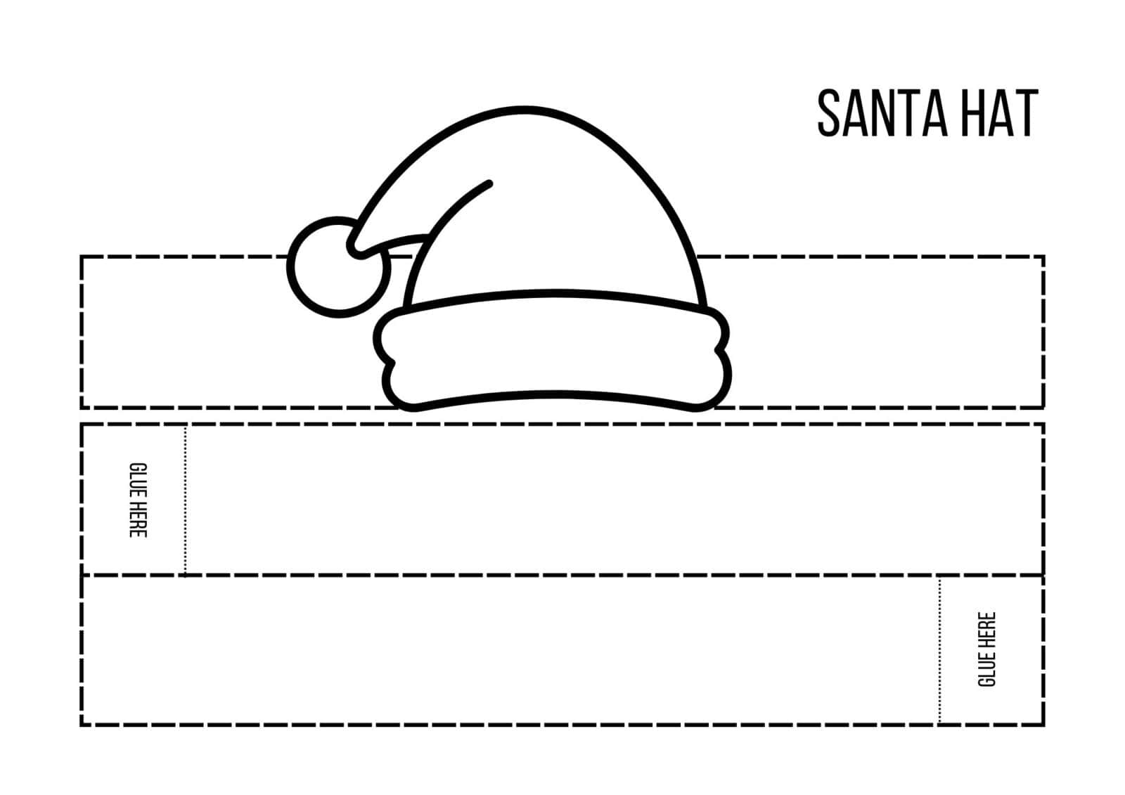 Christmas Hat Printable Templates And Tags (3 Free Sets) | The regarding Free Printable Santa Hat Template