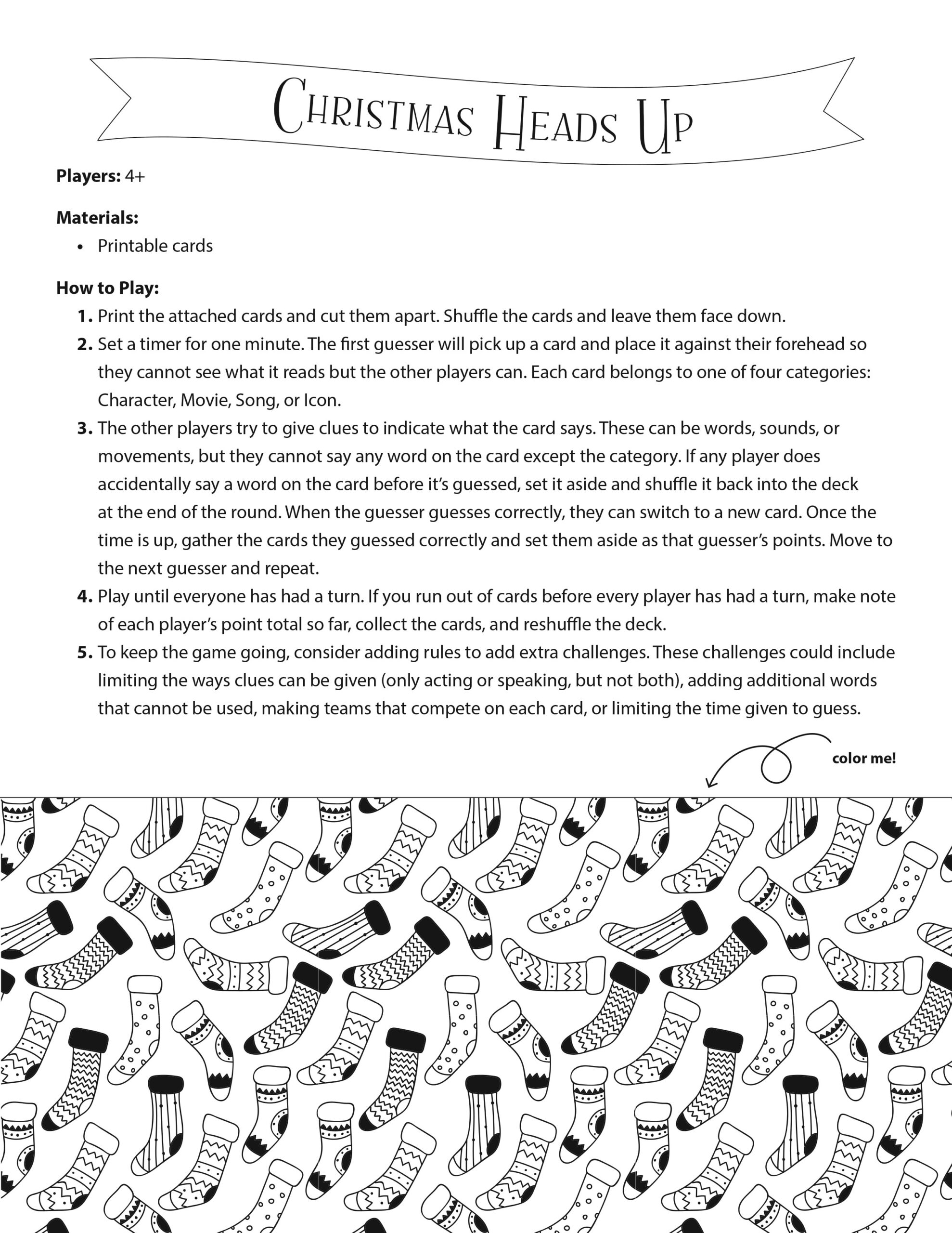 Christmas Heads Up - Composure Graphics : Composure Graphics for Christmas Heads Up Printable