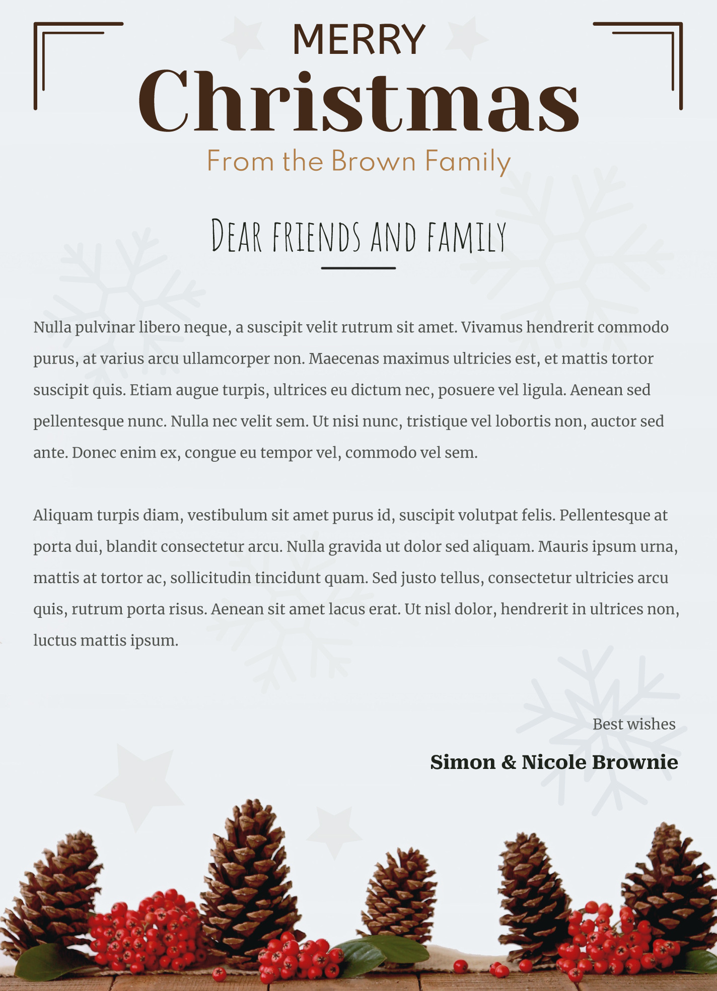 Christmas Holiday Newsletter Free Google Docs Template - Gdoc.io throughout Christmas Newsletter Templates Free Printable