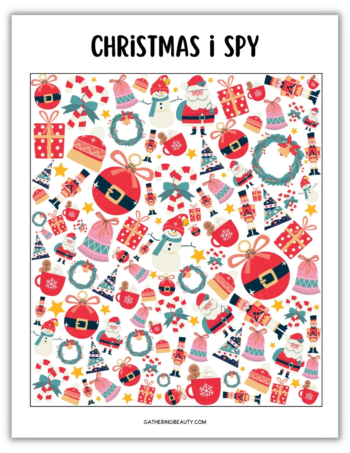 Christmas I Spy Printable — Gathering Beauty throughout Christmas Eye Spy Free Printable