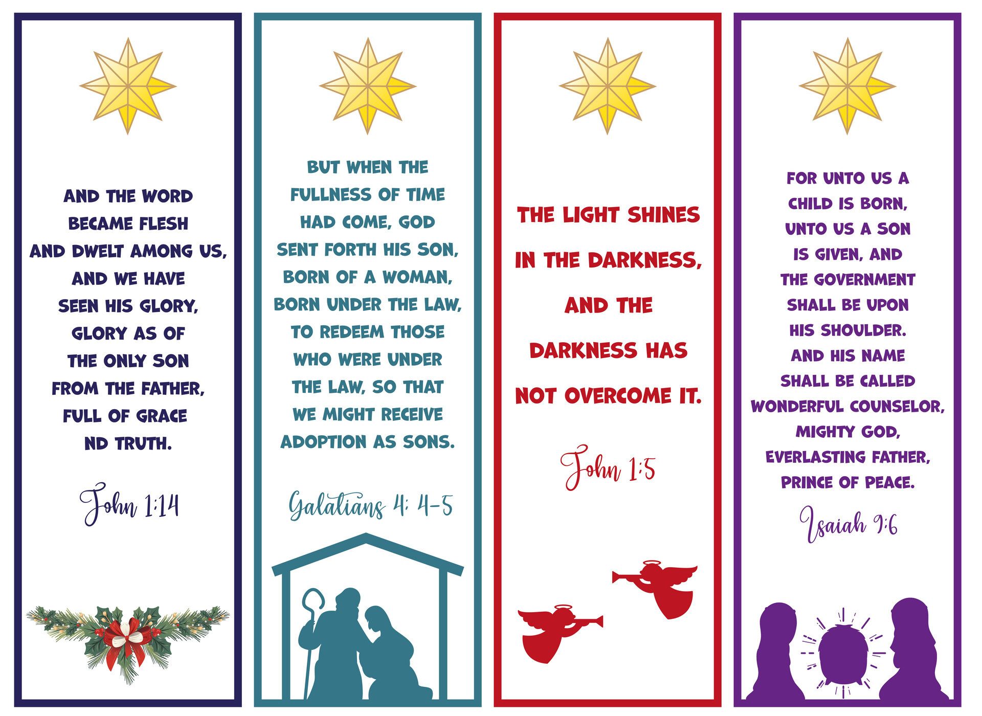 Christmas Jesus Bookmarks - 13 Free Pdf Printables | Printablee with regard to Free Printable Christian Christmas Bookmarks