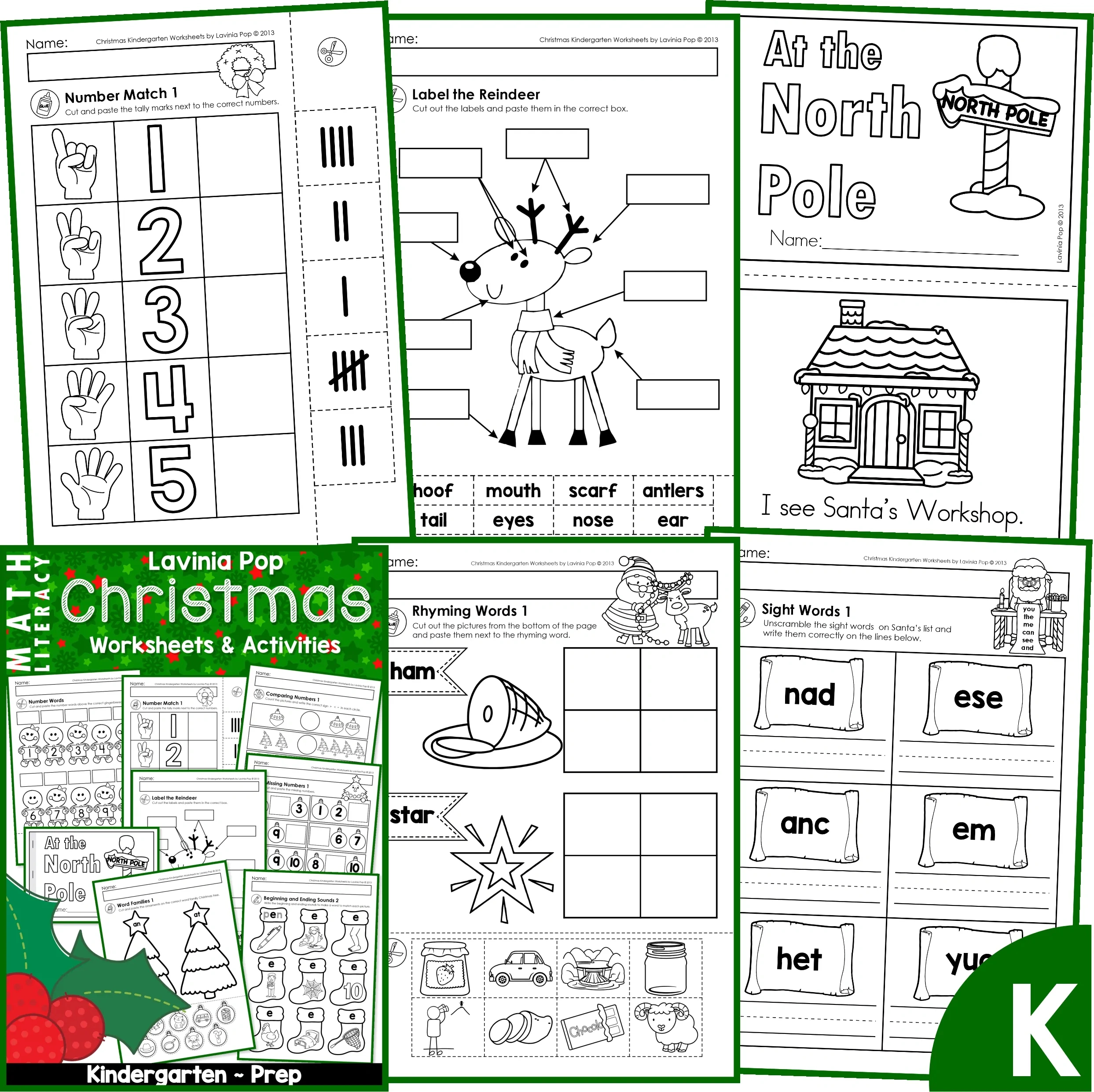 Christmas Kindergarten Worksheets And Activities No Prep regarding Kindergarten Christmas Phonics Worksheets