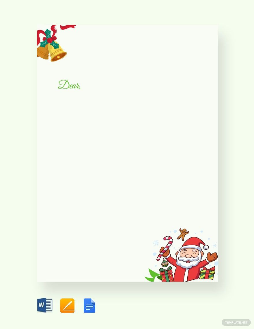 Christmas Letter In Pages, Word, Google Docs, Pdf - Download with regard to Apple Pages Christmas Letter Template