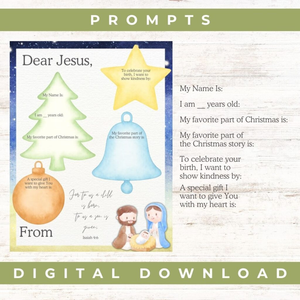 Christmas Letter To Jesus Printable For Kids | Healing Home intended for A Christmas Letter From Jesus Printable