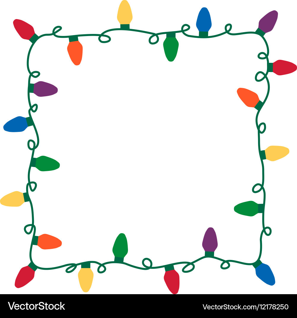 Christmas Lights Border Vector Images &amp;amp; Graphics For Commercial pertaining to Christmas Lights Border Printable
