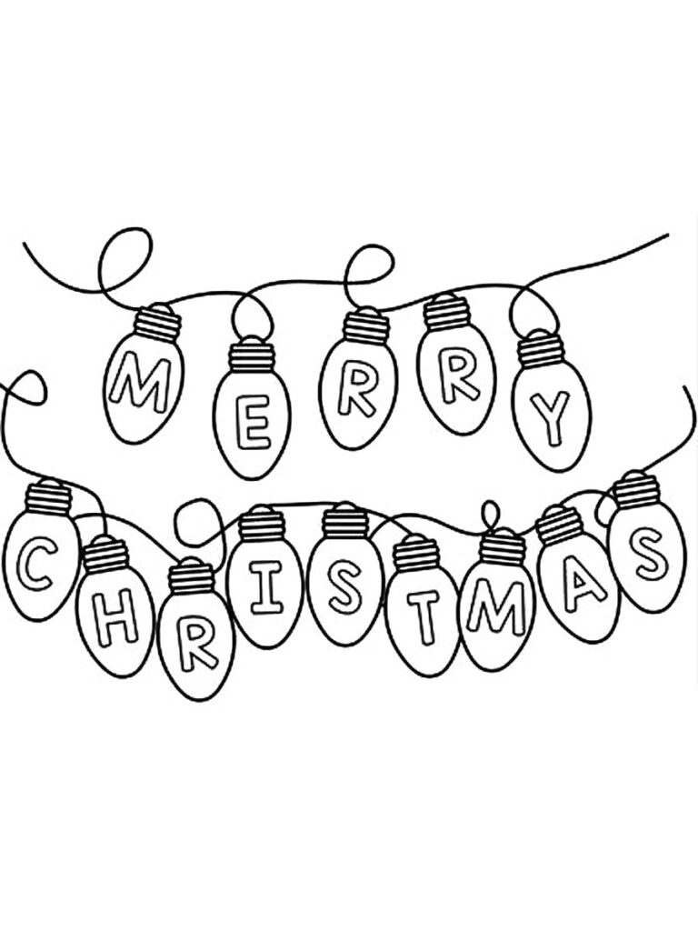 Christmas Lights Coloring Pages - Best Coloring Pages For Kids within Christmas Lights Coloring Printable