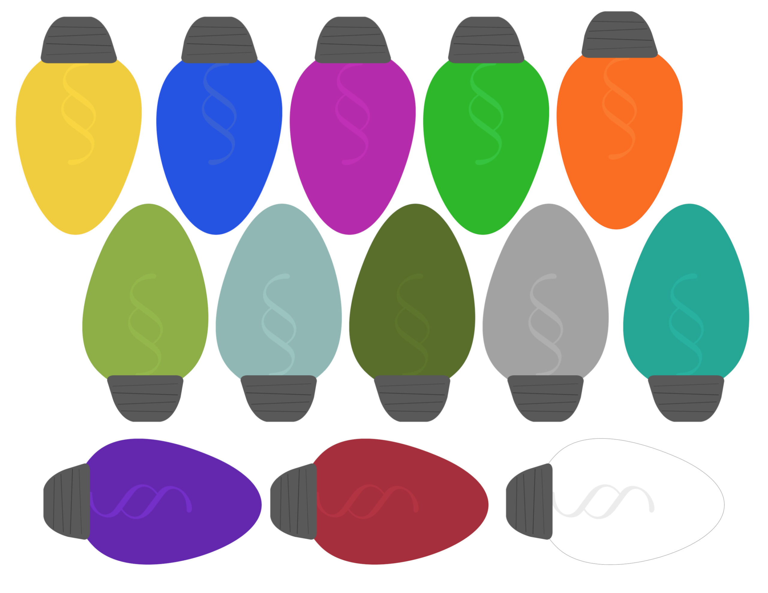 Christmas Lights Garland Free Printable Holiday Decor - Paper pertaining to Christmas Light Garland Printable