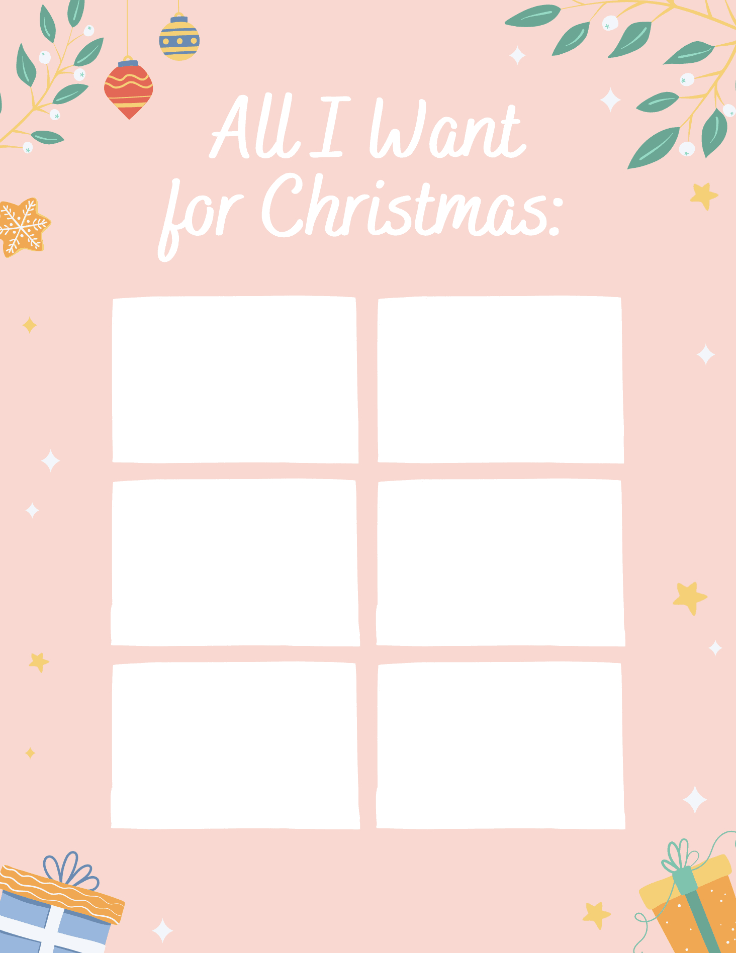 Christmas List Template {9 Free Gorgeous Printables!} - Make Life pertaining to Christmas List Worksheet