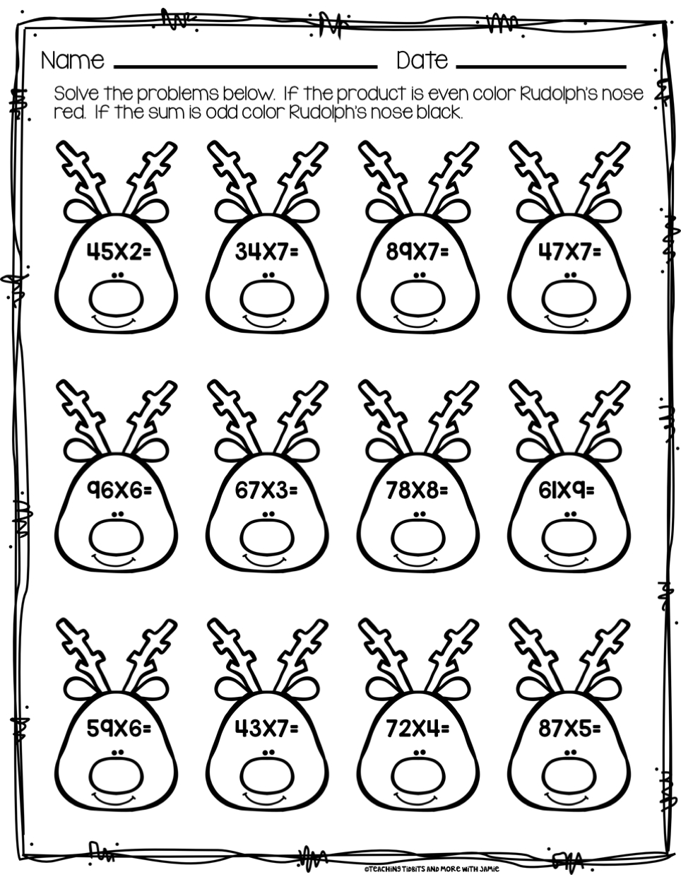 Christmas Math Printables - Worksheets Library in Free Christmas Math Worksheets 4Th Grade