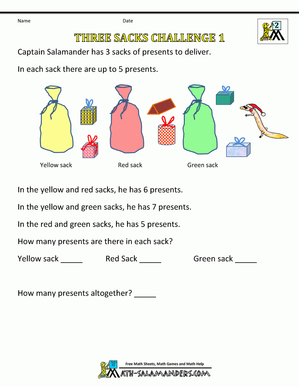 Christmas Math Worksheets for Free Printable Christmas Worksheets For Middle School